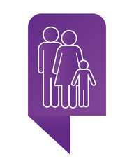 Sticker - family pictogram cartoon