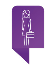 Sticker - woman pictogram cartoon