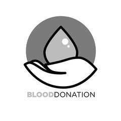 Wall Mural - Blood donation agitative poster to encourage for charity.
