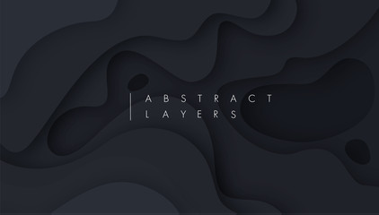 Wall Mural - 3d abstract background with white paper cut shapes. vector design layout for business presentations,