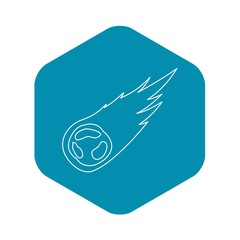 Poster - Falling meteor icon. Outline illustration of falling meteor vector icon for web