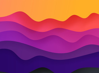 Poster - Vivid color abstract geometric background. Fluid vector shapes