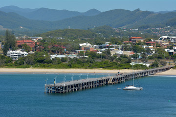 Wall Mural - Aerial landscape view of Coffs Harbour Jetty NSW Australia