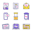 © bsd studio - Advertising channels color icons set