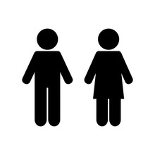 Man, Woman Vector Icon. Gender Icon
