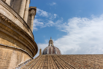 The dome of Saint Peters basilica at Vatican City