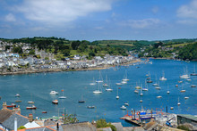 Elevated View Over Polruan And Fowey In South Cornwall