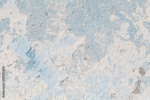 Cuadros en Lienzo closeup of chipped paint on blue wall , texture ready