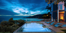Sea View Swimming Pool In Modern Loft Design,Luxury Ocean Beach House,