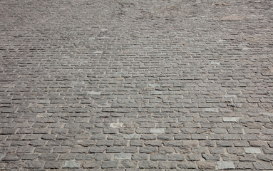 Wall Mural - Marble stone paved street, texture background, view from above