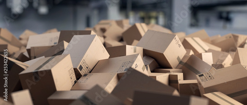 Fotografía 3D Illustration Verpackung Kartone