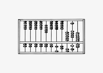 Poster - Antique abacus drawing