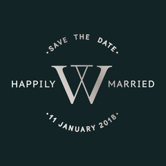 Wall Mural - save the date banner