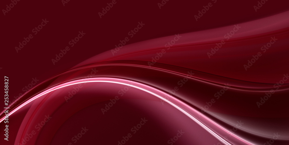 Abstract fractal beautiful cherry background with wave - obrazy, fototapety, plakaty 