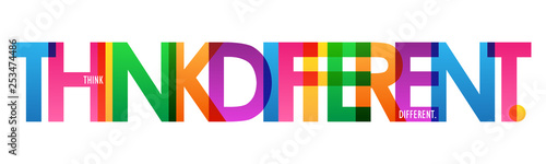 Fotomural THINK DIFFERENT. colorful typography poster