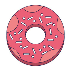 Sticker - donut delicious dessert food