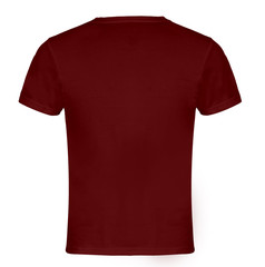 Poster - Red, Maroon Blank T-shirt Back