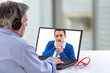 © JPC-PROD - Tele-Mdicine, Tele-consultation -Doctor computer screen. Telemedicine or telehealth concept, sore throat,, flu
