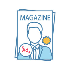 Sticker - Magazine color icon