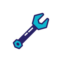 Wall Mural - wrench tool isolated icon