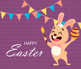 Canvas Print - Happy Easter greeting card. Easter, spring concept