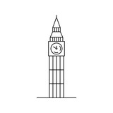 Fototapeta Big Ben - Big ben icon. isolated on white background