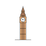 Fototapeta Big Ben - Big ben icon. isolated on white background