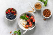 Yogurt with fresh berries and granola