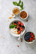 Yogurt with fresh berries and granola