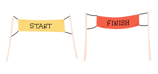 start and finish banner