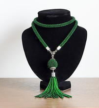 Green Necklace With Tassel