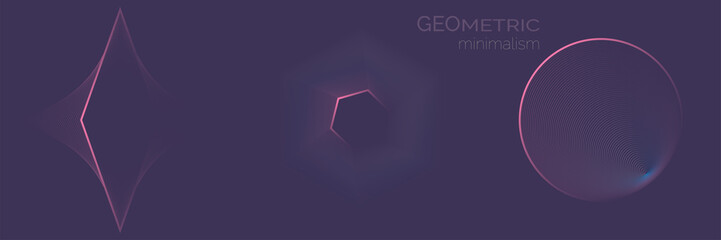 Minimal abstract geometric background. Transformation and evolution. Dynamic gradient shapes composition design for poster template web page concept blank commercial journal. Eps10 vector illustration