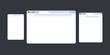 © Mykyta - Browser window.Web browser in flat style. Window concept internet browser. Mockup screen design. Vector illustration