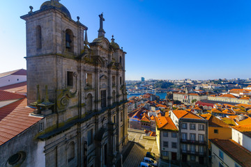 Wall Mural - Church of St. Lawrence and the Douro river, Porto