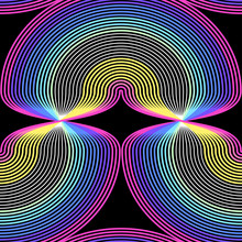 Abstract Vector Seamless Colorful Op Art Pattern. Moire Graphic Ornament. EPS10