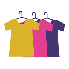 Poster - t shirts on hangers clothes cartoon