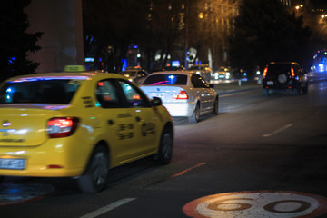 Poster - taxi  in  city