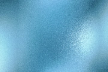 Wall Mural - Shiny rough blue metallic wall, abstract texture background