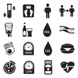 © andrej - Cholesterol Icons. Black Flat Design. Vector Illustration.