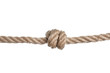 © New Africa - Cotton rope with knot on white background