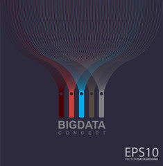 Wall Mural - colorful line pattern background. big data concept.