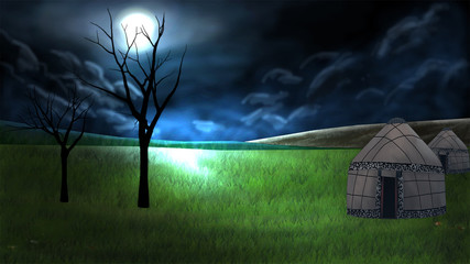 Wall Mural - house on the hill