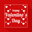 Vector illustration for Valentin's Day celebration romantic lettering red background