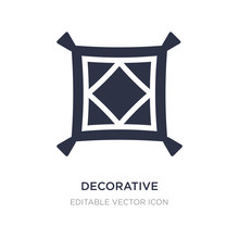 Decorative Cushions Icon On White Background. Simple Element Illustration From Buildings Concept.