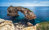 Fototapeta Desenie - Natural Stone Arch Mirador Es Pontas in Mallorca, Spain