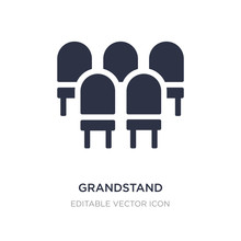 Grandstand Icon On White Background. Simple Element Illustration From Education Concept.