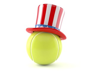 Wall Mural - Tennis ball with usa hat