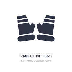 pair of mittens icon on white background. Simple element illustration from Fashion concept.