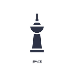 Wall Mural - space icon on white background. simple element illustration from buildings concept.