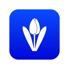 Wall Mural - Tulip icon digital blue for any design isolated on white vector illustration
